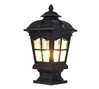 NOKXDKJWT Lampadario Sputnik per l'industria Moderna, Lanterna a pilastro per Esterni E27 Testa Singola in Lega di Alluminio Palo in Vetro Super Luminoso Strada all'aperto/Ottone/s