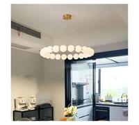 NOKXDKJWT Moderna Lampada a Sospensione a LED nordica - Lampadario Classico con Collana di Perle per la Decorazione di Sala da Pranzo e Soggiorno, Elegante apparecchio di Illuminazione per Interni