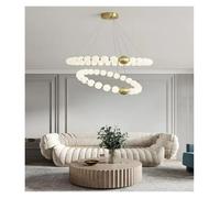 NOKXDKJWT Moderna Lampada a Sospensione a LED nordica - Lampadario Classico con Collana di Perle per la Decorazione di Sala da Pranzo e Soggiorno, Elegante apparecchio di Illuminazione per Interni