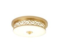 NOKXDKJWT Plafoniera LED Rustica dimmerabile Soggiorno corridoio casa di Campagna Camera da Letto soffitto Deco Vintage, lampadario retrò con Paralume in Vetro Rotondo per Bagno Sala da Pranzo Cucina
