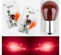 Nokya 1156 P21W Nok5222 21W Rosso Due Lampadine Alto Montante Stop 3rd Freno