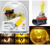 Nokya 2500K Giallo H11 Nok7618 55W Due Lampadine Faro Alto Fascio Ricambio Per