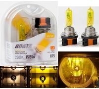 Nokya 2500K Giallo H15 Nok7685 15/55W Due Lampadine Faro DRL Fascio Lampada Jdm