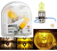 Nokya 2500K Giallo H3 Nok7615 55W Due Lampadine Testa Luce Basso Fascio Ricambio