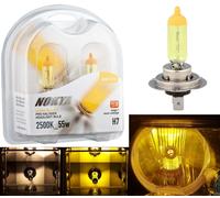 Nokya 2500K Giallo H7 Nok7616 55W Due Lampadine Testa Luce Alto Beam Ricambio OE