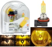 Nokya 2500K Giallo H8 Nok7623 35W Due Lampadine Testa Luce Basso Fascio Ricambio