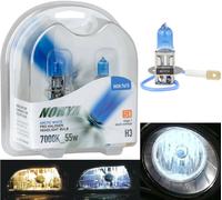 Nokya 7000K Bianco H3 Nok7415 55W Nebbia Luce Due Lampadine Alogena Lampada