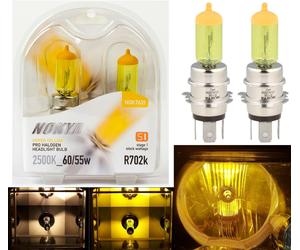 Nokya Lampadina Faretto 2500K Hyper Yellow Stage 1 H4H R702K 60/55W 2 Pezzi