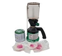 NOLA Lampada a gas con cartuccia da 190 g e 3 calze a rete | Lampada a gas butano per esterni e campeggio | Lanterna portatile a combustibile