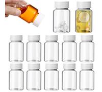 NOLACE 12 Bottiglie da 100 ml di Bottiglia di Plastica con Coperchio e Succosa Piccola Bottiglia Trasparente mini Bottiglia da Viaggio Portatile con Bocca Grande