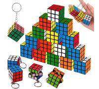 NOLACE 20 Pezzi Mini Cubo Magico Portachiavi (3cm) - Gadget Compleanno Bambini &