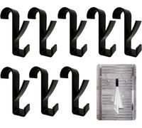 NOLACE Ganci per Termoarredo Bagno 8 Pezzi Gancio per Termosifoni Accappatoio Nero Porta Asciugamani Bagno Appendi Amo doppio per Scaldasalviette,per Accappatoio, Vestiti e Asciugamani