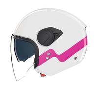 Nolan casco jet N20-2 Visor Zefiro - 342 Bianco fucsia S
