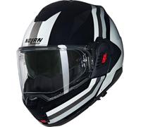 Nolan casco modulare N120-1 Lineo - 348 Nero Bianco Argento lucido M