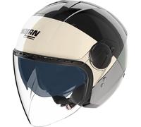 Nolan Casco Jet N20-2 Visor Blocco 354 Nero/Avorio/Verde Grigio/Antracite Taglia M