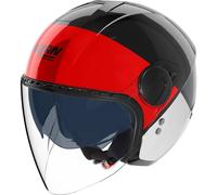 Nolan N20-2 Visor Blocco 353, casco aperto M female Nero/Rosso/Bianco/Grigio Scuro