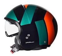 Casco Jet Nolan N21 TANGENTE 347 Nero / Verde militare / Arancione Taglia:L
