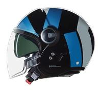 Casco Jet Nolan N21 VISOR TANGENTE 353 Nero / Blu / Argento Taglia:XS