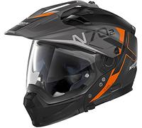 Nolan N70-2 X Bungee N-Com Casco, nero-arancione, taglia XS per maschi
