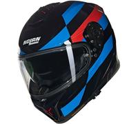 Nolan N80-8 Alfiere N-Com Casco, nero/rosso/blu, Taglia XL (62)