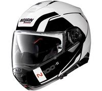 Nolan N100-5 Consistency N-Com Casco, Bianco/nero, Taglia XXS (54)