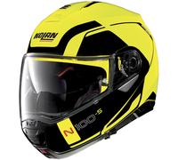 Nolan N100-5 Consistency N-Com Casco, nero/giallo, Taglia XS (55)
