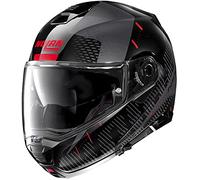 NOLAN N100-5 Lightspeed N-Com Casco (Black/Red,XS (55))