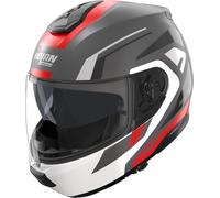 Nolan N100-6 Cinetico Elmetto, bianco/grigio/rosso, Taglia L (60)