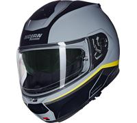 Nolan N100-6 Incognito N-Com Casco, nero-grigio-giallo, taglia L per maschi