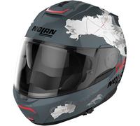 Nolan N100-6 Legend Carlos Checa N-Com Casco, grigio-bianco, taglia 2XL per maschi
