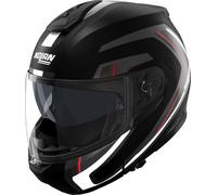 Nolan N100-6 Radiante 357, casco flip up M female Opaco Nero/Grigio Scuro/Argento/Rosso