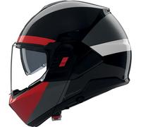 Nolan N120-1 Blocco 357, casco modulare XXL female Nero/Grigio Scuro/Rosso/Bianco