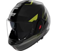 Nolan N120-1 Ciclone 362, casco modulare XXS female Opaco Nero/Grigio Scuro/Giallo Fluo