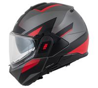 Nolan N120-1 Ciclone 364, casco modulare XL female Opaco Nero/Grigio Scuro/Rosso