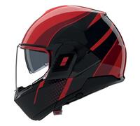 Casco Modulare Nolan N120-1 FLUENTE 360 Rosso / Nero / Rosso viscerale Taglia:L