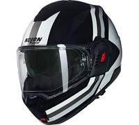 Nolan N120-1 Lineo N-Com Casco, nero-bianco-argento, taglia XS per maschi