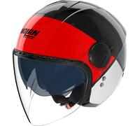 Casco Jet Nolan N20-2 VISOR BLOCCO 353 Nero / Rosso / Antracite / Bianco Taglia:L