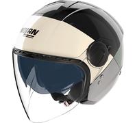 Nolan Casco Jet N20-2 VISOR BLOCCO 354 Nero / Avorio / Verde / Grigio / Antracite XL