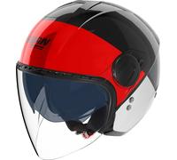 Nolan N20-2 Visor Blocco 353, casco aperto XL female Nero/Rosso/Bianco/Grigio Scuro