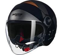 Nolan N21 Visor 06 Tangente Casco Jet, nero-grigio-marrone, taglia M per maschi