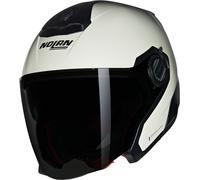 Nolan N40-5 06 Classico Nobile N-Com Casco Jet, Bianco madreperla, Taglia S (56)