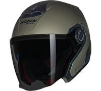 Nolan N40-5 06 Classico Nobile N-Com Casco Jet, marrone, taglia XS per maschi