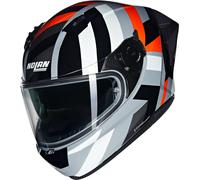 Nolan N60-6 Sport Dinamico Casco, nero-grigio-arancione, taglia M per maschi