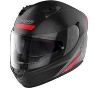 Nolan N60-6 Staple Casco, nero opaco/rosso, Taglia XS (55)