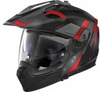 Nolan N70-2 X 06 Skyfall N-Com Casco, nero/grigio/rosso, Taglia S (56)