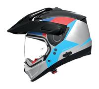 Casco Crossover Nolan N70-2 X TURBINE 350 Bianco / Nero / Blu / Rosso Taglia:XXL