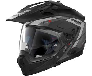 Nolan N70-2 X Grandes Alpes N-Com Casco, nero-argento, taglia 2XS per maschi
