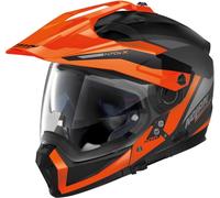 Nolan N70-2 X Stunner N-Com Casco Motocross (Black Matt/Orange,M (58))