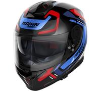 Nolan N80-8 Ally N-Com Casco, nero/rosso/blu, Taglia XL (62)