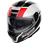 Nolan N80-8 Mandrake N-Com Casco, nero-bianco-rosso, taglia 2XS 53 54 per maschi